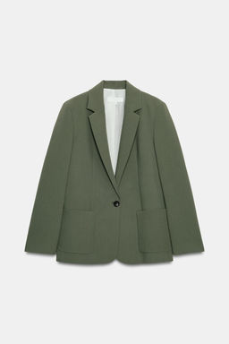 BLAZER RECTA HOMBRERAS / Khaki - Zara фото 7