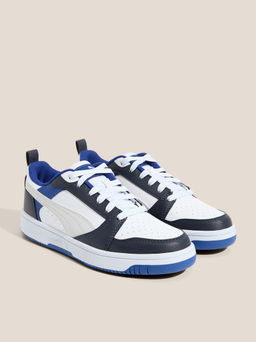 Детские кеды PUMA Puma Rebound V6 Lo Jr Артикул 4587273, темно-синий