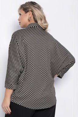Рубашка Сладкий поцелуй (черно-бежевая) Б12329-4 - Lt collection фото 2