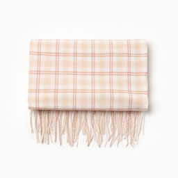 Шарф зимний с кистями MINAKU 65*180 + 8 см клетка  фото 3