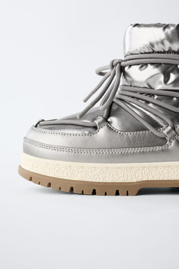 METALLIC ANKLE BOOTS - Zara фото 6