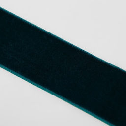 Лента бархатная, 25 мм, 181 м, зелёная №72 - Арт узор фото 3