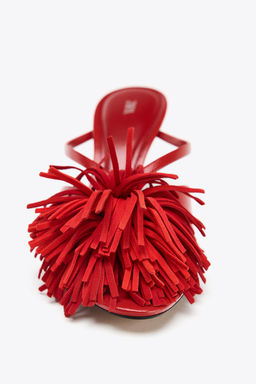 FRINGED HIGH-HEEL SANDALS - Zara фото 15