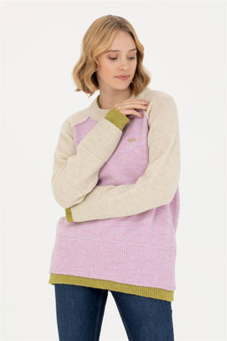 Женский сиреневый свитер с круглым вырезом - U.s. polo assn фото 10