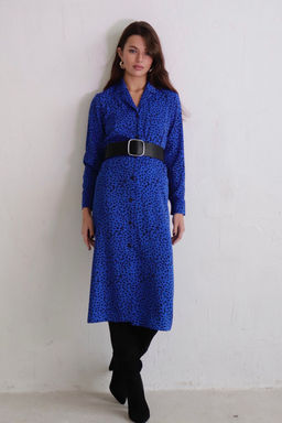 Платье-рубашка с английским воротником принт - Martichelli фото 8