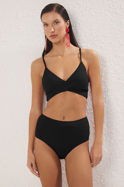 Siyah Yuksek Bel Hipster Basic Bikini Alt? TBESS25BA00035