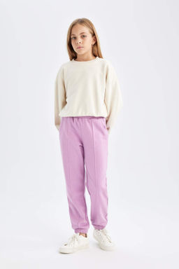 K?z Cocuk Beli Pacas? Lastikli Basic Duz Jogger Esofman Alt? - Defacto фото 2