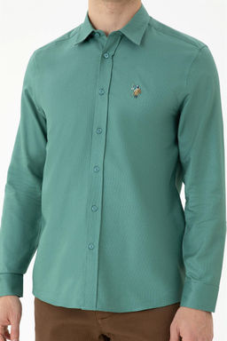 Мужская мятная рубашка с длинным рукавом - U.s. polo assn фото 6