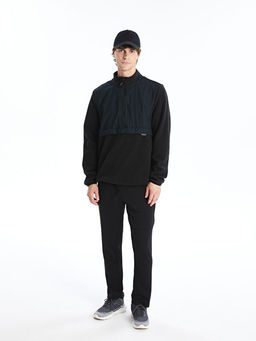 Dik Yaka Uzun Kollu Polar Erkek Sweatshirt