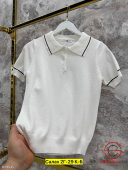 Футболка поло однотонная