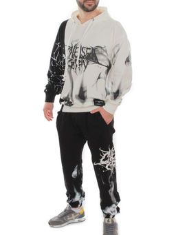 2608/7325 WHITE/BLACK Костюм спортивный мужской (75% хлопок, 20% полиэстер, 5% спандекс) - Fashion фото 4