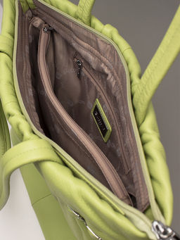 LACCOMA сумка Y1750-фисташковый натуральная кожа хлопок  фото 4