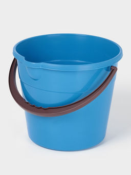 Ведро хозяйственное со сливом, 10 л, d=28 см, h=24 см, пластик, голубое