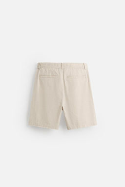COTTON/LINEN BERMUDA SHORTS - Zara фото 27