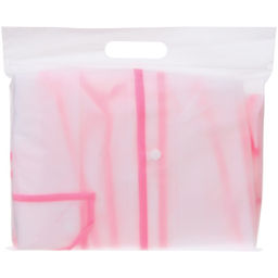 Дождевик-плащ "Neo" с капюшоном и завязками, на кнопках, цвет розовый, р. XL(61*55см.)