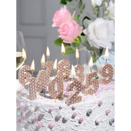 Свеча в торт на шпажке «Соты», цифра 0, 7 см, шампань