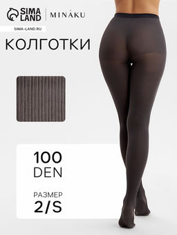 Женские колготки MINAKU 100 ден, графит, размер 2/S