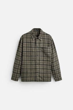 CHECK PIERCING OVERSHIRT - Zara фото 7