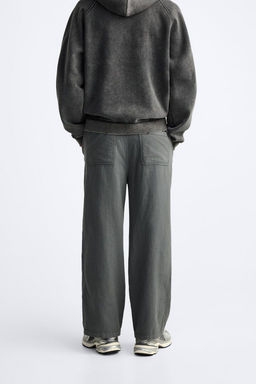 JOGGER WAIST COTTON TROUSERS - Zara фото 3