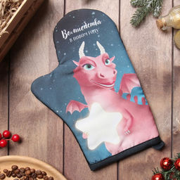 Варежка-прихватка Доляна Звёздный час 20х28 см, 35% хл, 65% пэ, ватин 250 г/м2