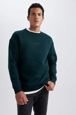 Толстовка свободного кроя с круглым вырезом и принтом - Defacto фото 4