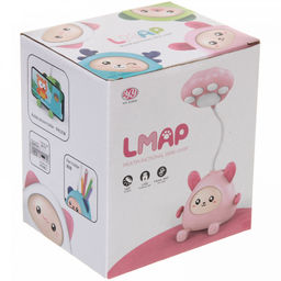 Цена за 2 шт. Настольная лампа "Милая зверушка" LED 11,5*8,6*31 см, USB 0.6w 5V, Бело-розовый