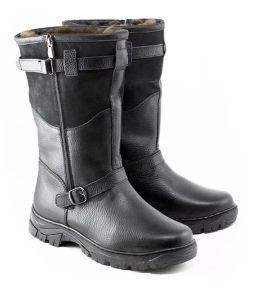 Монголки черные с замком, литая подошва,