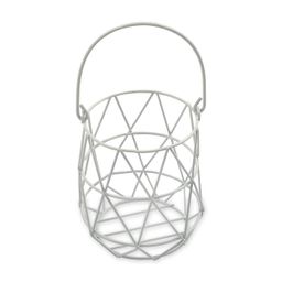 Миниатюра садовая Blumentag MET-084 Корзина металл 16 х 8.5 см 01 Белый