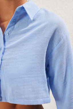 TRENDYOLMILLA Beyaz Dokuma Muslin Plaj Gomlegi TBESS24GO00011  фото 34