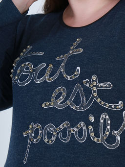 Блузка со стразами - Almond фото 5