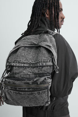 WASHED-EFFECT DENIM BACKPACK - Zara фото 9