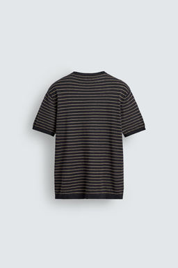 CAMISETA PUNTO LINO - ALGOD?N RAYAS / Marino