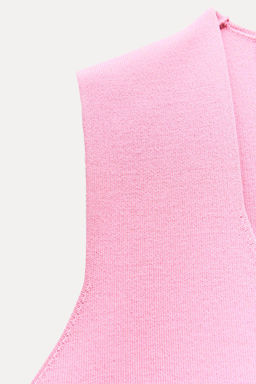 PLAIN KNIT SHORT VEST - Zara фото 7