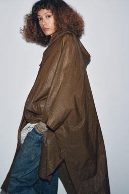 ZW COLLECTION OVERSIZE HOODED CAPE PARKA