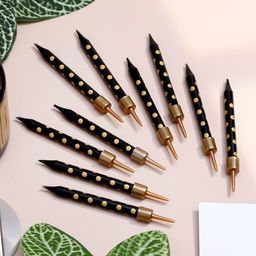 Свечи в торт Золотая горошина, 6 см, 10 шт, чёрные - Страна карнавалия фото 3