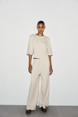 COTTON STRAIGHT-LEG TROUSERS