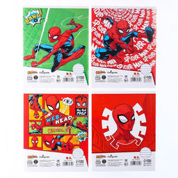 Цена за 20 шт. Тетрадь 18 листов, в линейку, МИКС 4 видов, обложка мелованная бумага, «Человек-паук»