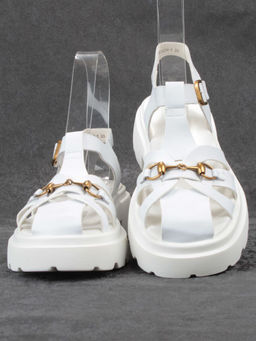 08-PEAG54-1 WHITE Босоножки женские (натуральная кожа) - Фабричный китай фото 10