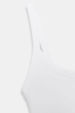 BODY TIRANTES ALGOD?N / Blanco - Zara фото 7