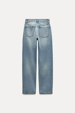 TRF STRAIGHT-LEG MID-RISE JEANS - Zara фото 16