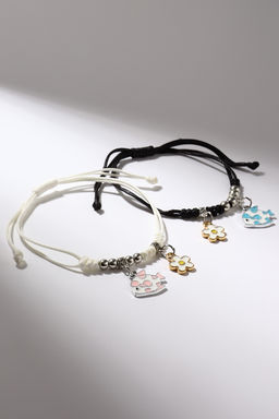 Браслеты парные «Неразлучники. Рыбки с ромашками», d=7 см, набор 2 шт. разноцветные