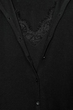 CHAQUETA TOP COMBINADA ENCAJE / Negro - Zara фото 7