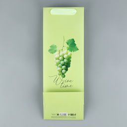 Цена за 2 шт. Пакет подарочный под бутылку, упаковка, «Виноград», 36×13×10 см