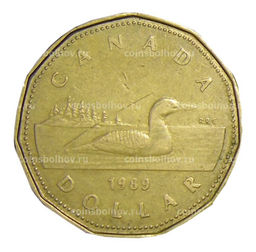 Монета 1 доллар 1989 года Канада