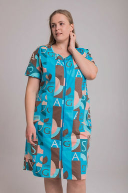 Халат М325382гб голубой/бежевый - Елена фото 4