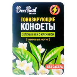 Тонизирующие конфеты Зеленый чай с жасмином Energy Bon Pastil, 12 г