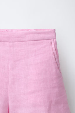 BERMUDA 100% LINO / Rosa - Zara фото 3