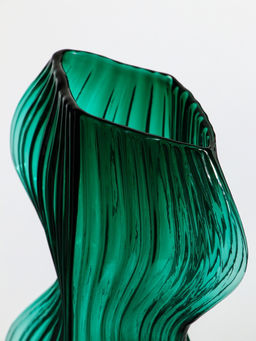 Ваза «Мэнди», 28.5×17 см, стекло, зелёная
