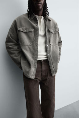 WASHED CORDUROY OVERSHIRT - Zara фото 5