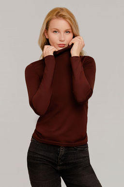 Арт.12803/2 Водолазка женская  42-50 (5 шт) Цвет:шоколад